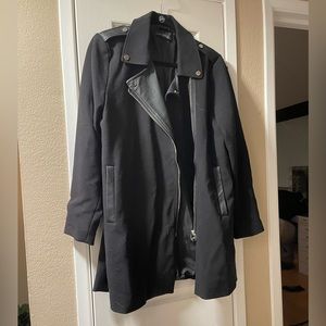 BlackLabel Black Leather Detail Jacket